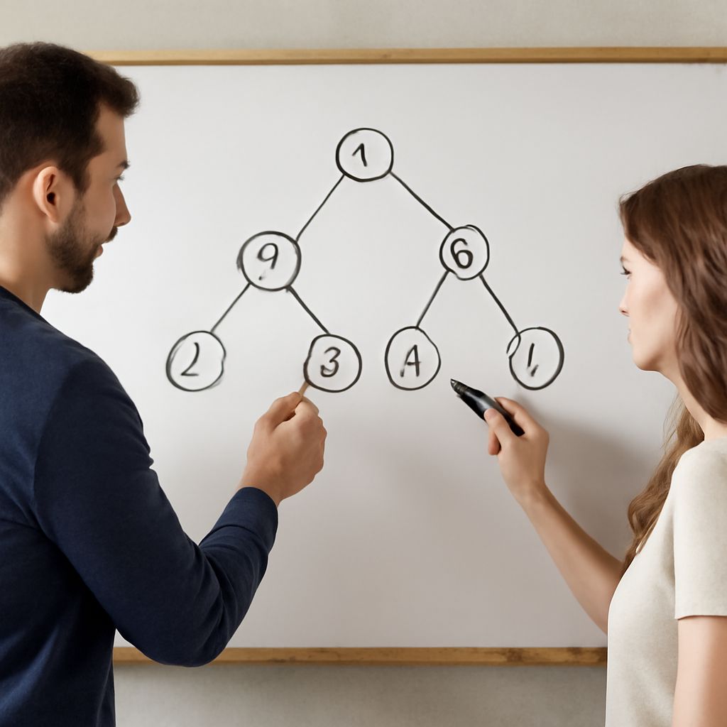 Diagram of a binary search tree