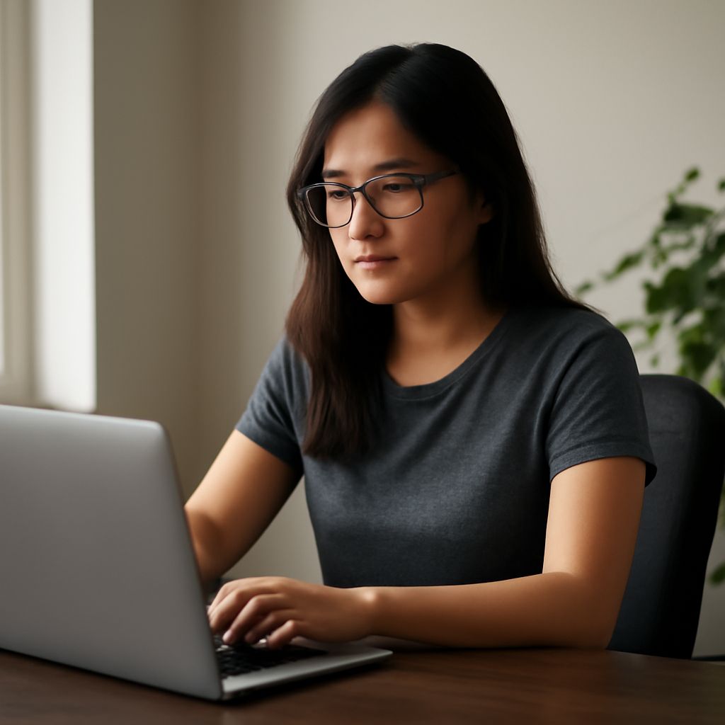 A computer science portfolio website displayed on a laptop